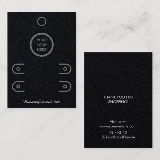 Carte d'affichage Premium Noir à deux rangées (Devant / Derrière)