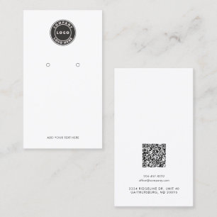 Carte d'affichage QR Code et logo d'entreprise