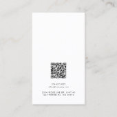 Carte d'affichage QR Code et logo d'entreprise (Dos)
