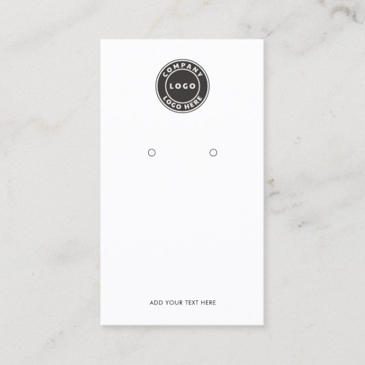 Carte d'affichage QR Code et logo d'entreprise (Devant)