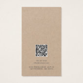 Carte d'affichage QR Code et logo d'entreprise (Dos)