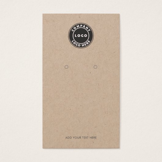 Carte d'affichage QR Code et logo d'entreprise (Devant)