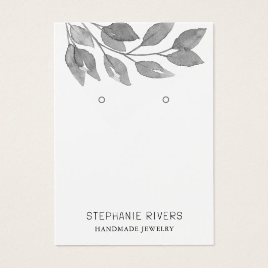 Carte d'affichage QR Code Grey Aquarelle (Devant)