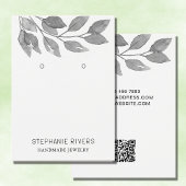 Carte d'affichage QR Code Grey Aquarelle