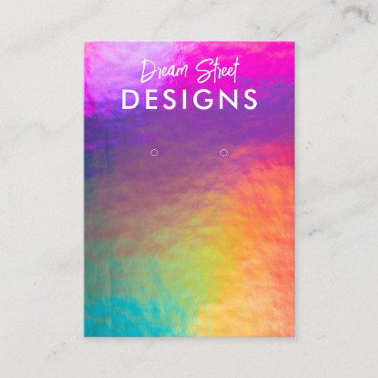 Carte d'affichage Rainbow Faux Holo (Devant)