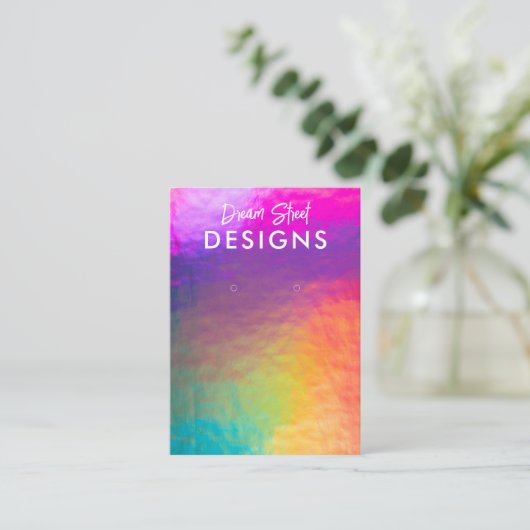 Carte d'affichage Rainbow Faux Holo (Debout devant)