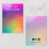 Carte d'affichage Rainbow Faux Holo (Devant / Derrière)