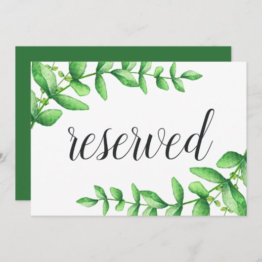 Carte d'affichage réservée du Mariage de remplissa (Devant / Derrière)