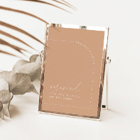 Carte d'affichage Réservée par le Mariage minimali