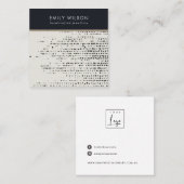 CARTE D'AFFICHAGE RETRO BLACK WHITE DOTS STUD EARR (Devant / Derrière)