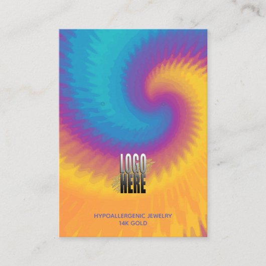 Carte d'affichage Retro Tie Dye (Devant)