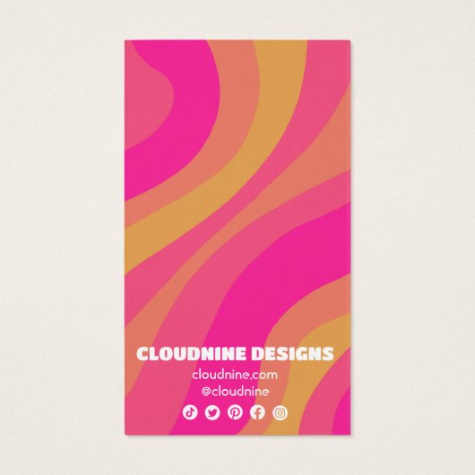 Carte d'affichage rétro Wave Earring Collier bijou (Dos)