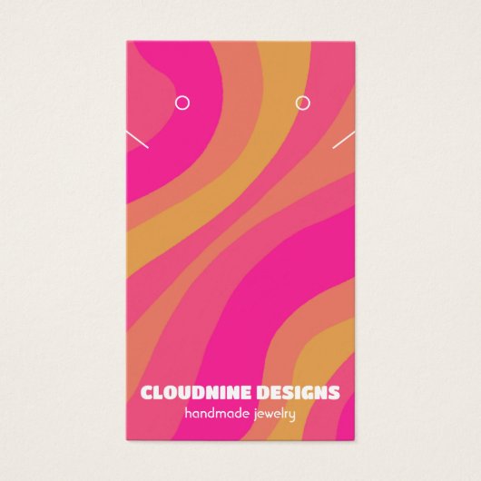 Carte d'affichage rétro Wave Earring Collier bijou (Devant)