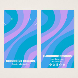 Carte d'affichage rétro Wave Earring Collier bijou