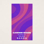 Carte d'affichage rétro Wave Earring Collier bijou (Dos)