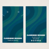 Carte d'affichage rétro Wave Earring Collier bijou (Devant & derrière)