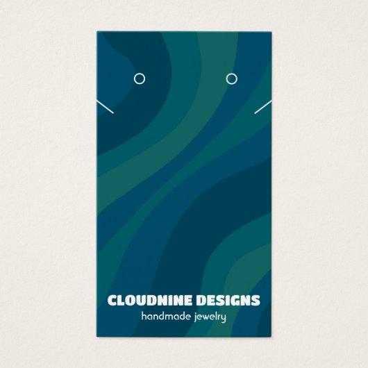 Carte d'affichage rétro Wave Earring Collier bijou (Devant)