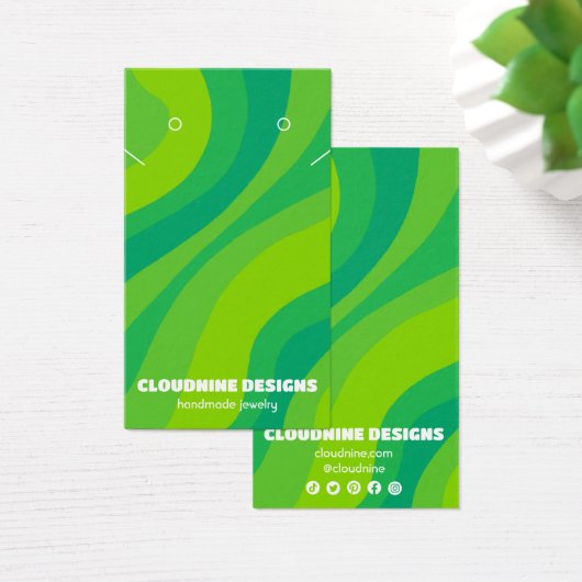 Carte d'affichage rétro Wave Earring Collier bijou (Bureau)