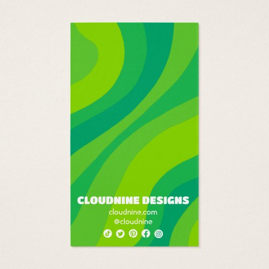 Carte d'affichage rétro Wave Earring Collier bijou (Dos)