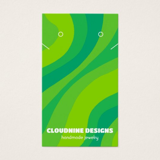 Carte d'affichage rétro Wave Earring Collier bijou (Devant)