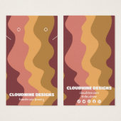 Carte d'affichage Retro Waves Earring Collier Bijo (Devant & derrière)