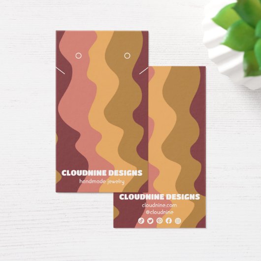 Carte d'affichage Retro Waves Earring Collier Bijo (Bureau)