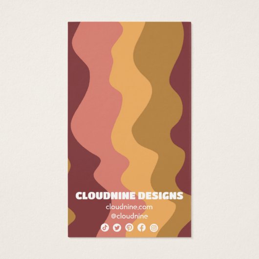 Carte d'affichage Retro Waves Earring Collier Bijo (Dos)