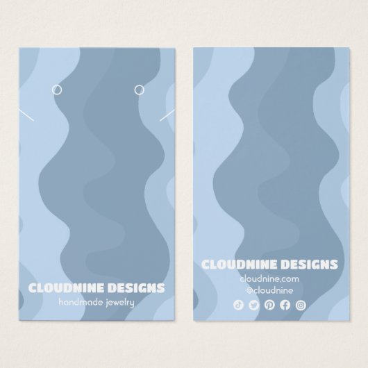 Carte d'affichage Retro Waves Earring Collier Bijo (Devant & derrière)