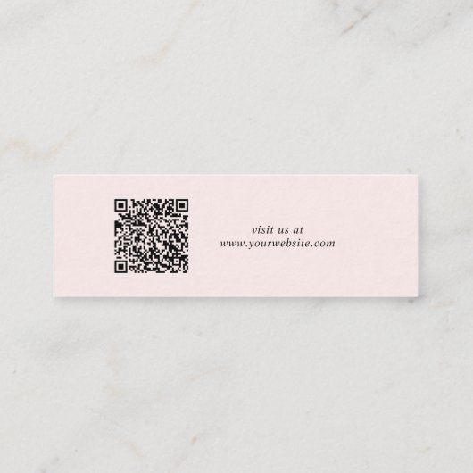 Carte d'affichage rose à l'appui du code QR de scr (Dos)