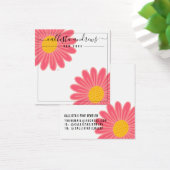 Carte d'affichage rose Fleurs Jaunes Cursive à ore (Bureau)