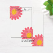 Carte d'affichage rose Fleurs Jaunes Cursive à ore (Bureau)