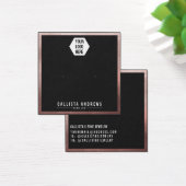 Carte d'affichage rose Gold Black Border Logo (Bureau)