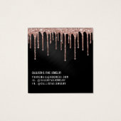 Carte d'affichage rose Gold Black Parties scintill (Dos)