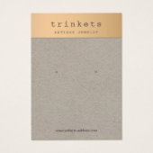 Carte d'affichage rose Gold Kraft pour bijoux à or (Devant)