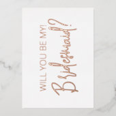 Carte d'affichage rose Gold Minimal (Recto)