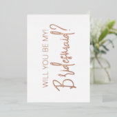 Carte d'affichage rose Gold Minimal (Debout devant)