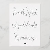 Carte d'affichage rose Gold Minimal (Verso)