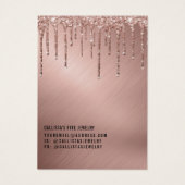 Carte d'affichage rose  Gold Parties scintillant (Dos)