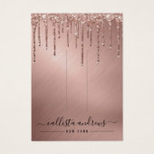 Carte d'affichage rose Gold Parties scintillant (Devant)