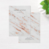 Carte d'affichage rose Gold sur marbre blanc (Bureau)