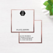 Carte d'affichage rose Gold White Border Logo (Bureau)