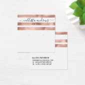 Carte d'affichage rose Gold White Stripes (Bureau)