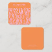 Carte d'affichage rose orange rayé Boucles d'oreil (Devant / Derrière)