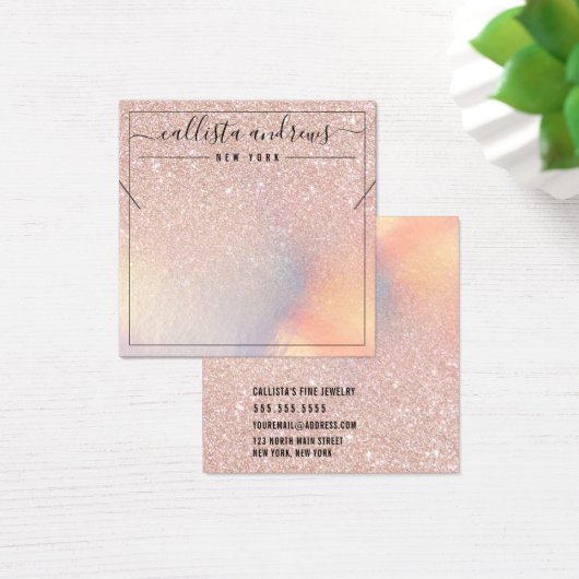 Carte d'affichage rose Parties scintillant or Irid (Bureau)