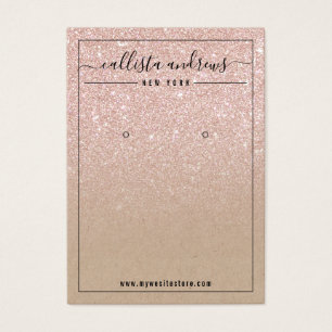 Carte d'affichage rose Parties scintillant or Kraf