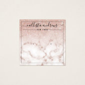 Carte d'affichage rose Parties scintillant or marb (Devant)