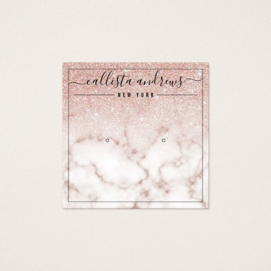 Carte d'affichage rose Parties scintillant or marb (Devant)