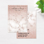 Carte d'affichage rose Parties scintillant or marb (Bureau)