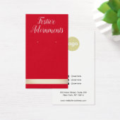 Carte d'affichage rouge et or de Noël (Bureau)