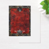 Carte d'affichage rouge noir gothique Halloween (Bureau)